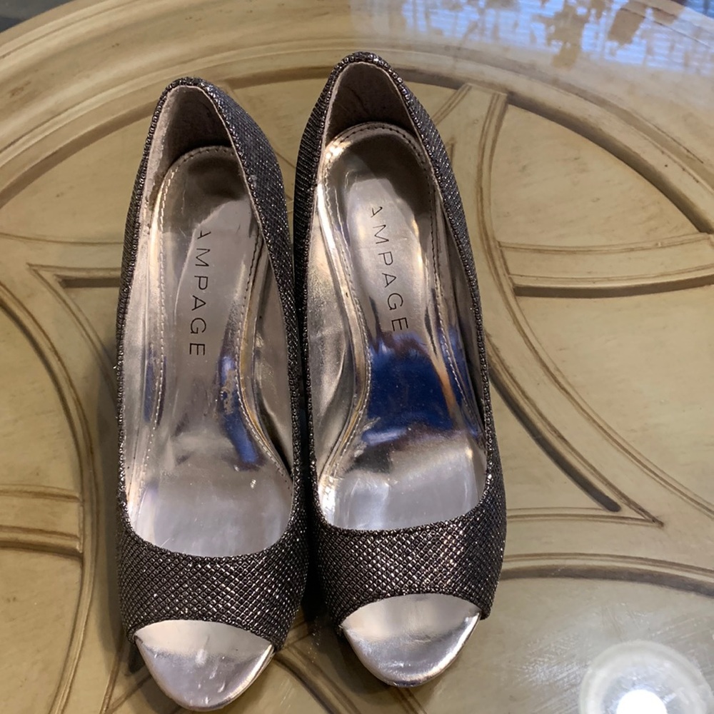 Rampage silver/black heels